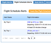 Flight Schedule Alerts Interface